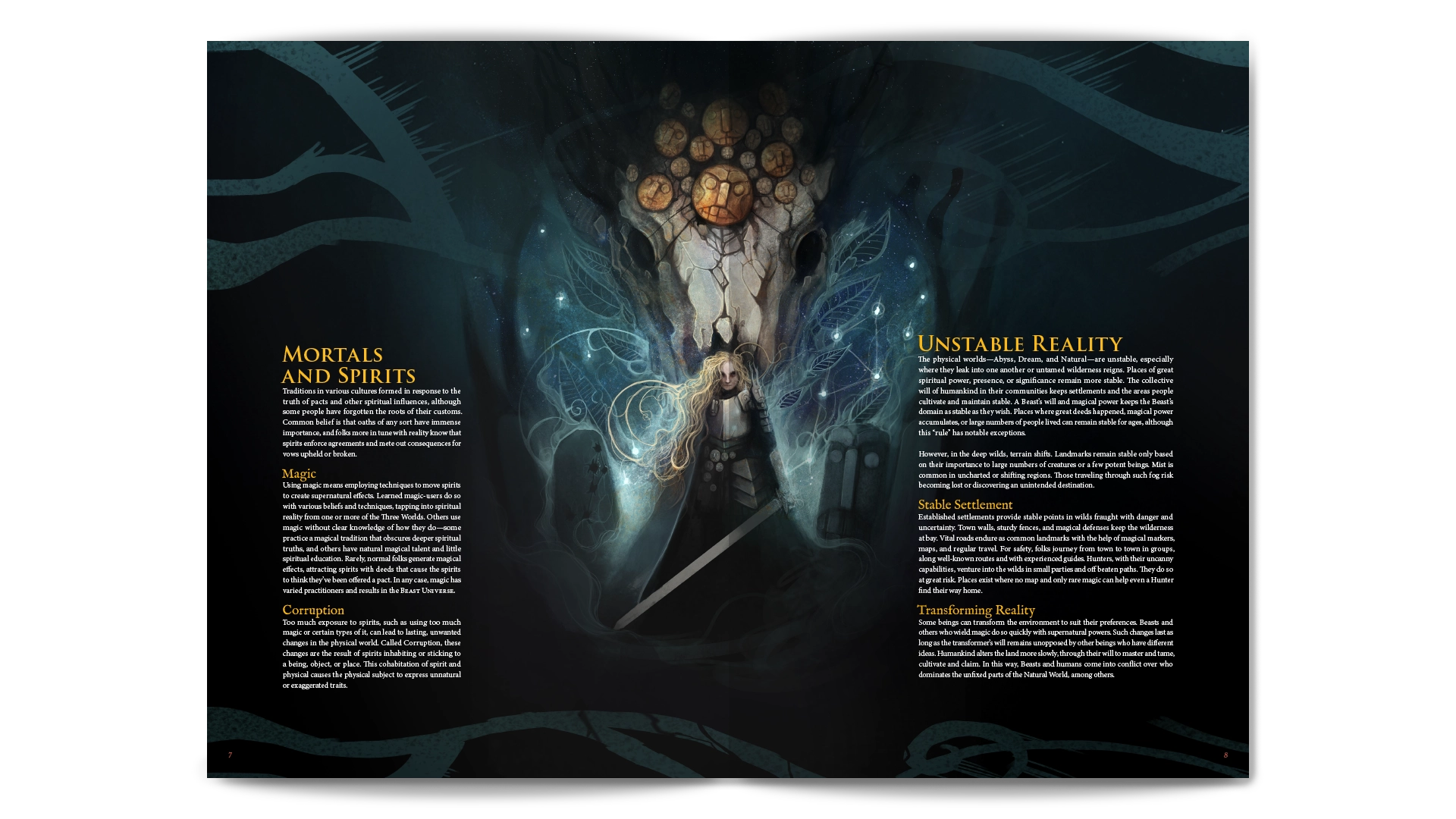 Beast RPG preview guide spread