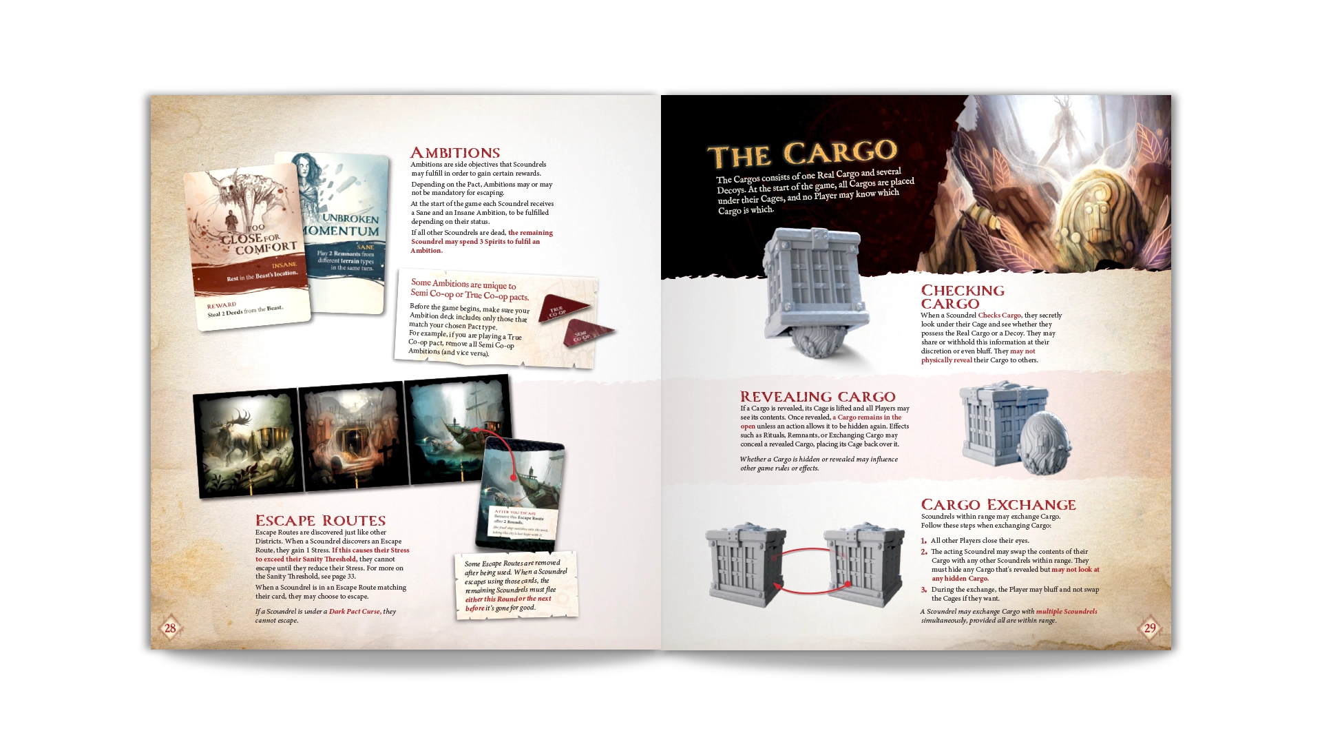 Hollow Pact rulebook spread