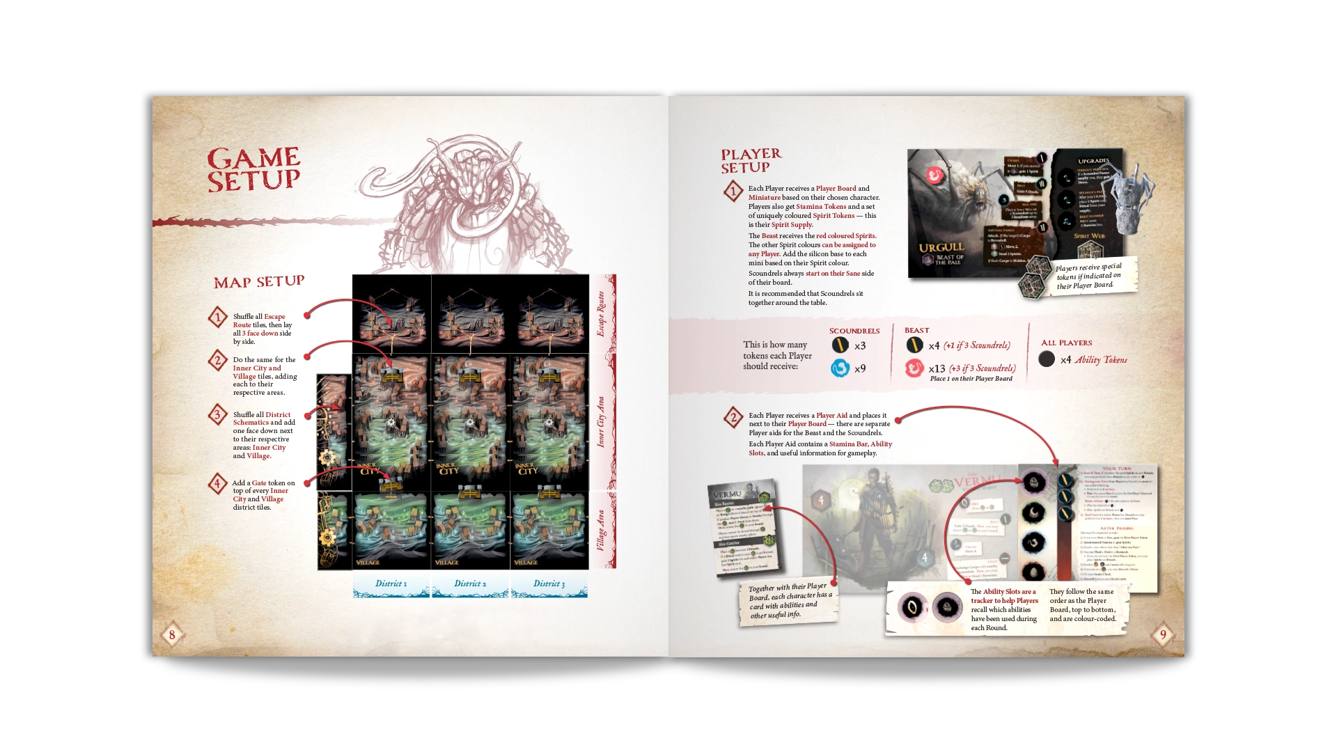 Hollow Pact rulebook spread