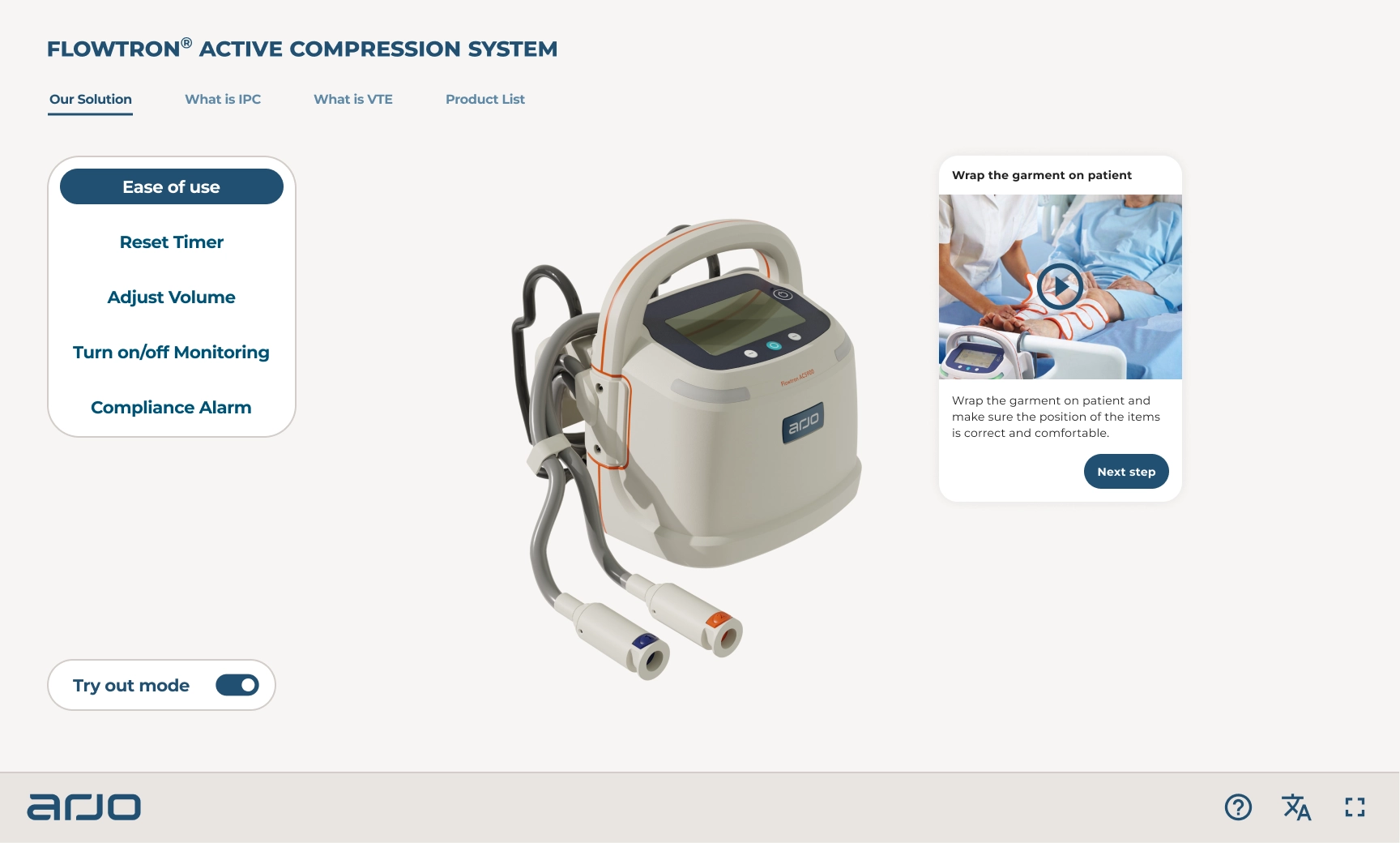 VTE Explorer interaction